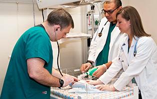 Respiratory Therapy students practicing skills